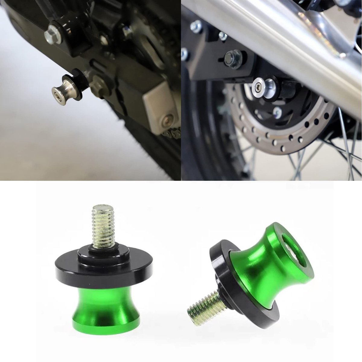 Universele Swingarm Stand Protector - 2 Stuks Groen