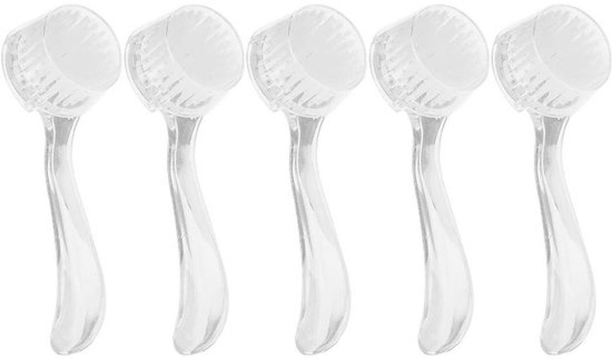 Luchtgewicht 5 Pcs Nagelstofborstels - Zacht, Huidvriendelijk voor Manicure (Wit)