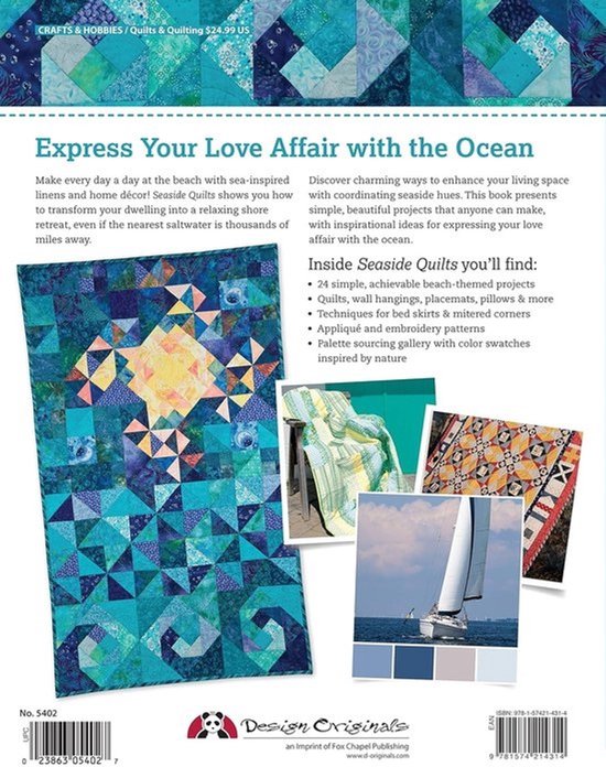 Quilting Boek - Naai Projecten - Huis Decoratie - Strand Thema - 21.84 x 1.04 x 27.84 cm - Meerdere Kleuren — afbeelding 3