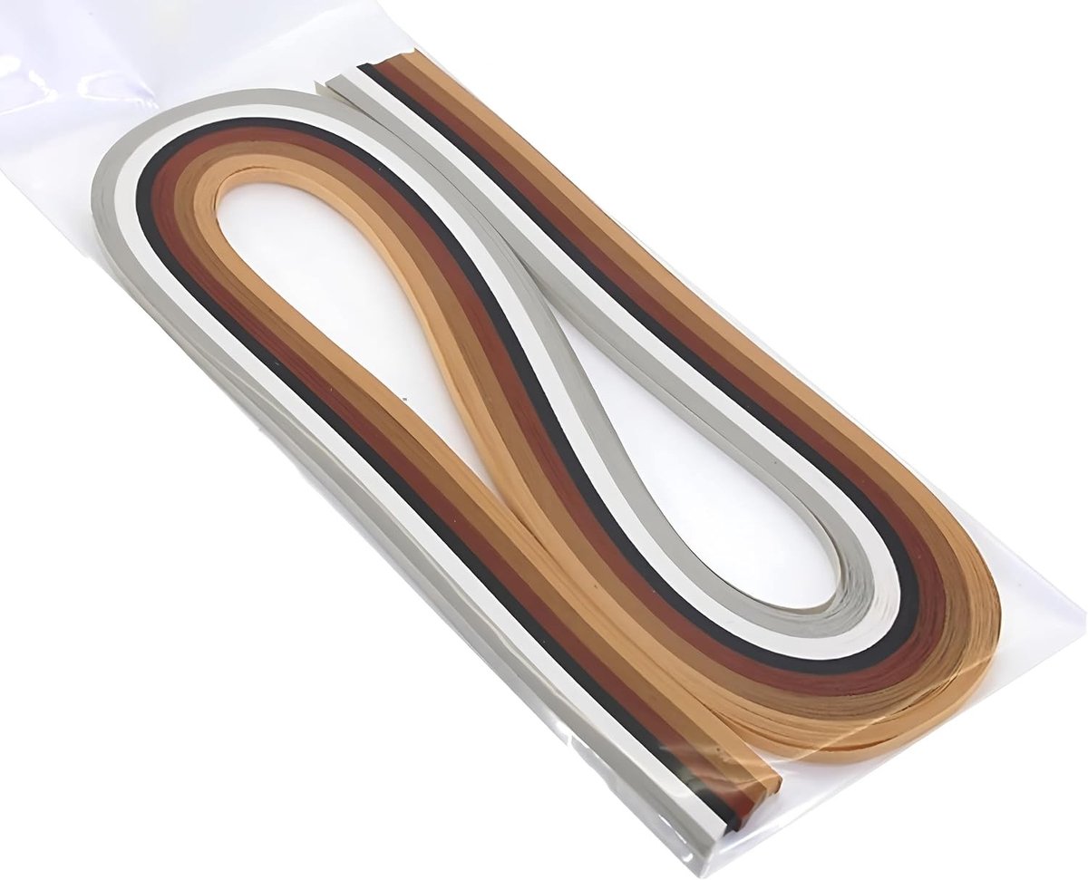 Kleurverloop Quillingpapier Strips 5MM voor Creatieve Knutselprojecten - 120 Stuks van 53 cm (Bruin)