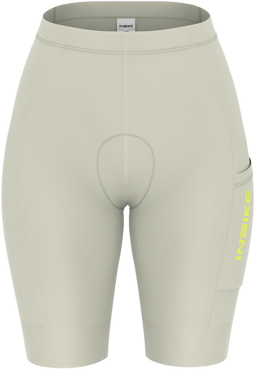 Dames Fietsshorts met Lichtgewicht Band en Zak - Grijs