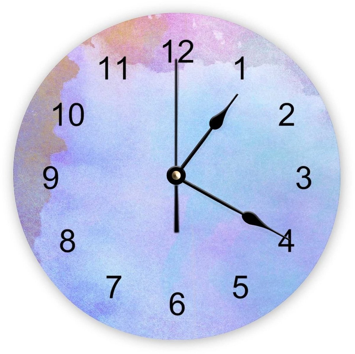 Wandklok met stille werking - Modern rond design - 30 cm paars