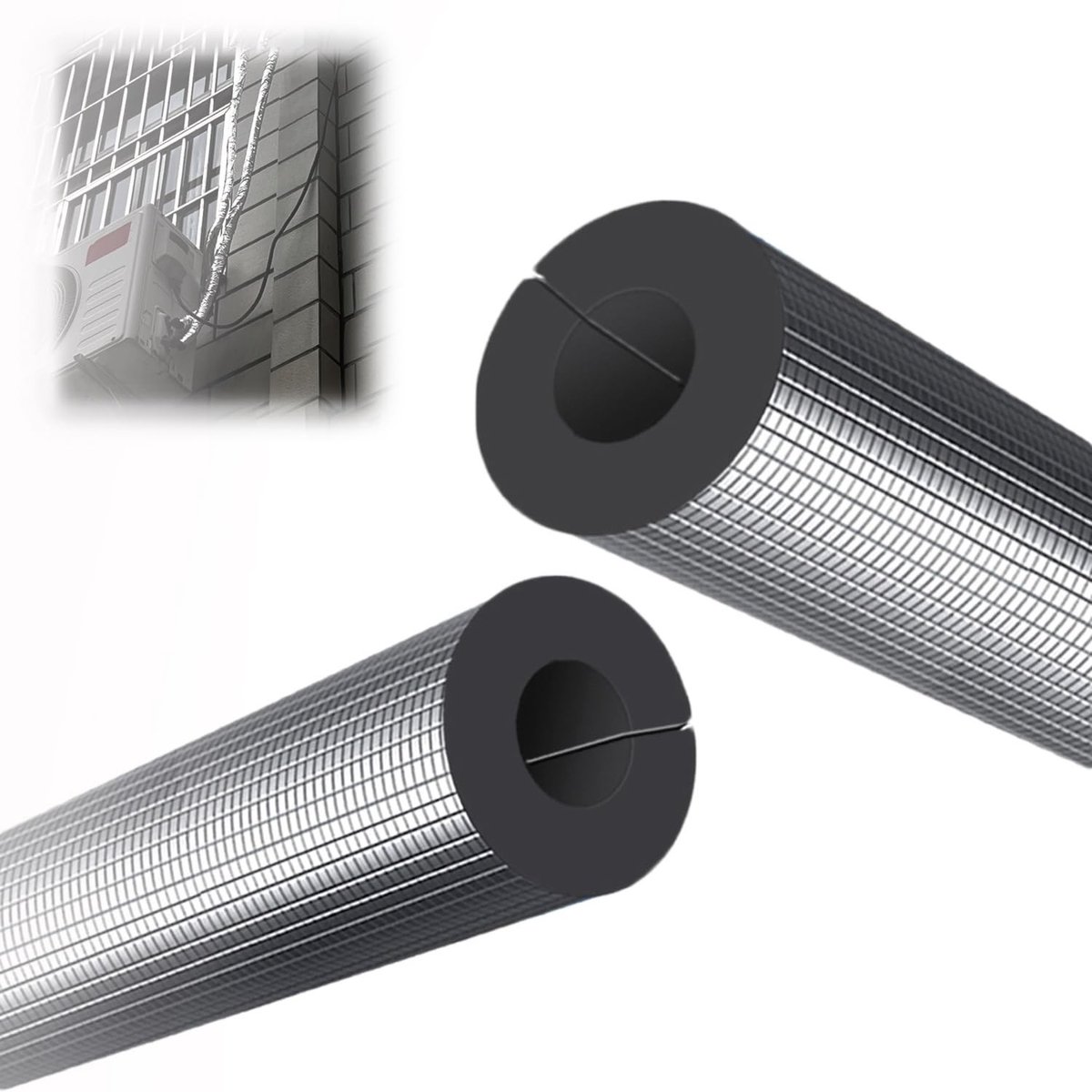 Zelfklevende Pijp Isolatie - Waterdichte Schuim Buis - 7/8" tot 4-1/2" ID