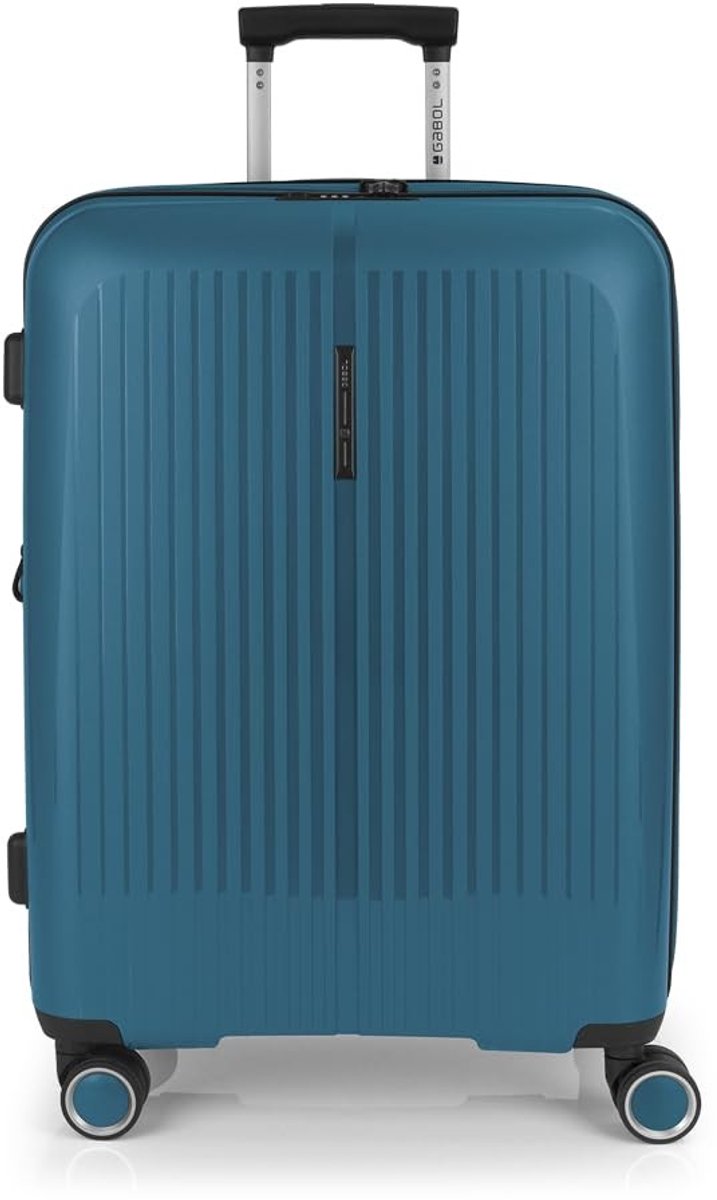Middelgrote uitbreidbare koffer - Turquoise met TSA-slot