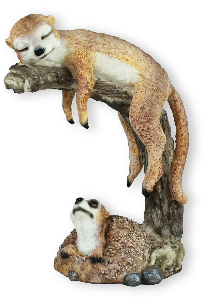 Meerkat Tuindecoratie - Handgeschilderd - Chillend