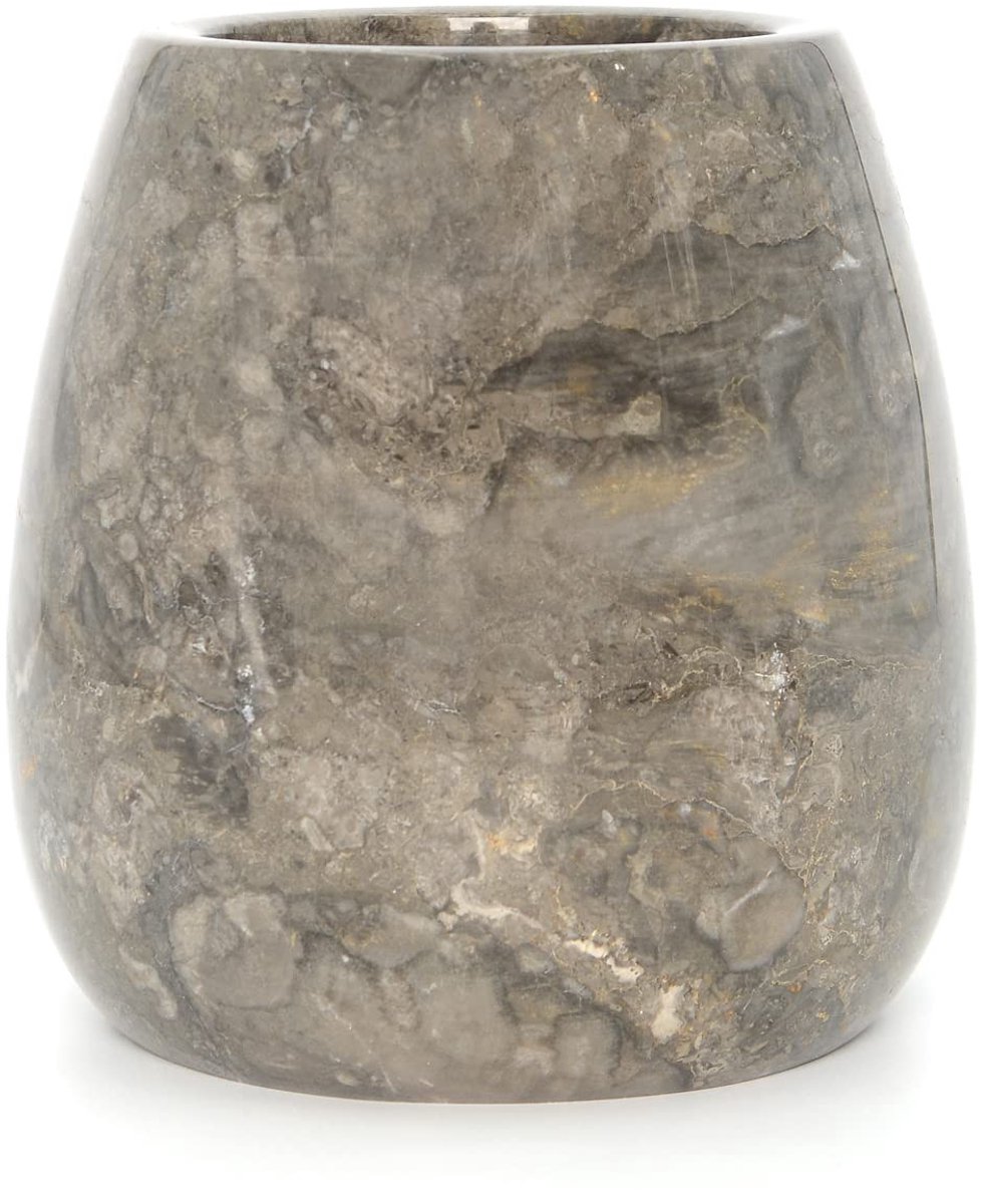 Toilett borstelhouder - Grijs Marmer 15 cm