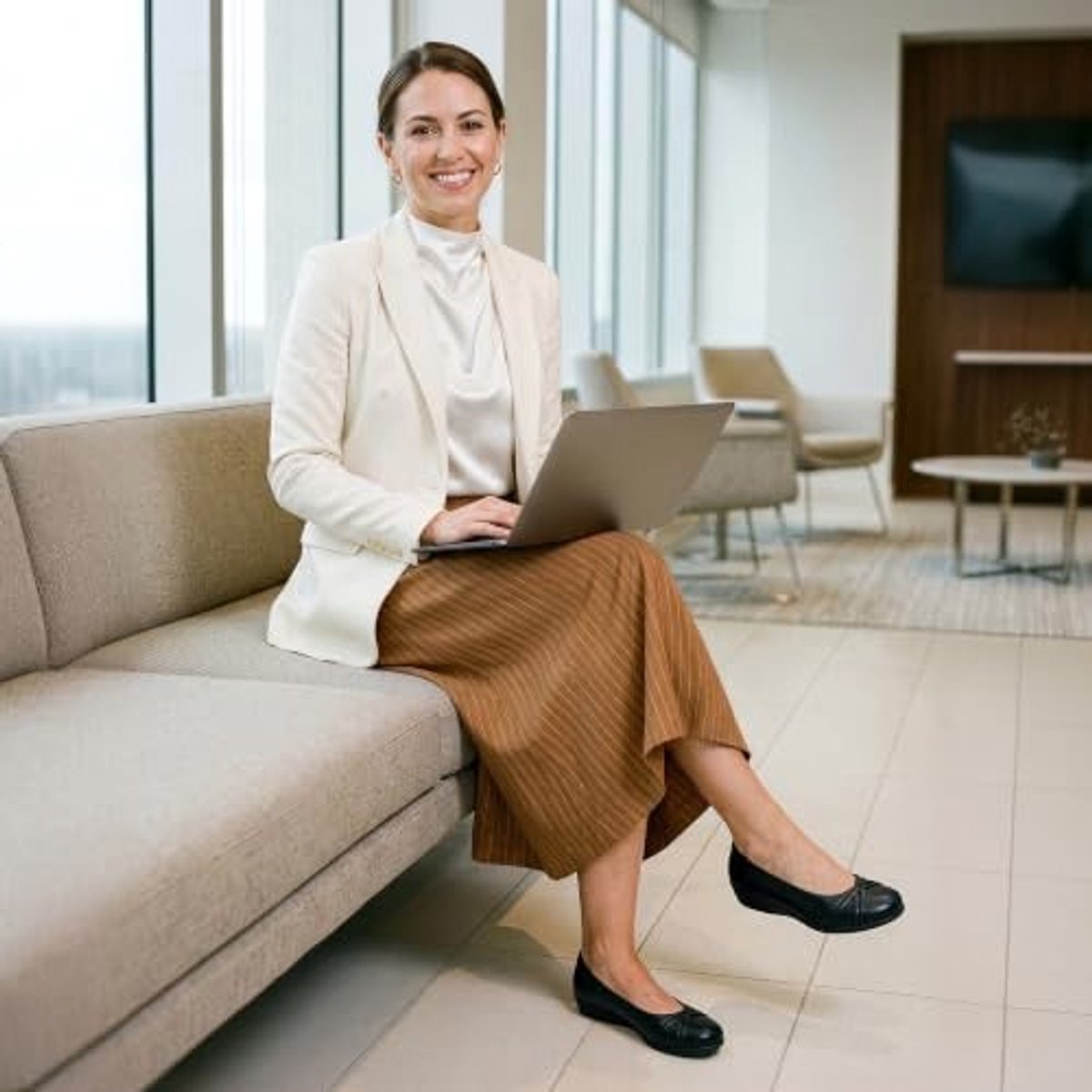 Dames Flats met Arch Support - Zwart