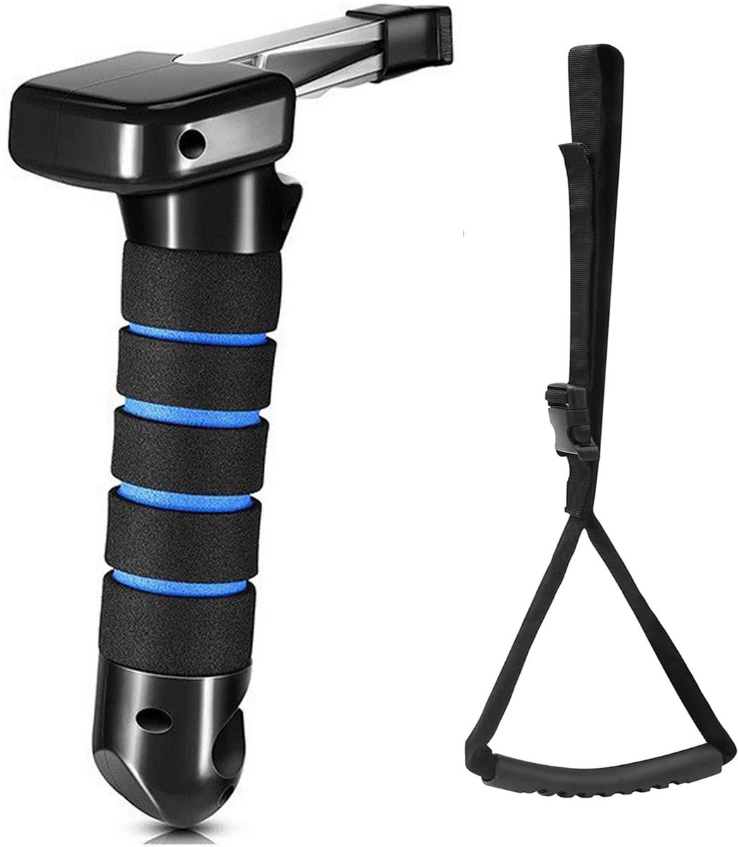 Auto Handgreep voor Ouderen - Multi-Functioneel en Ergonomisch - Blauw - 2 Stuks