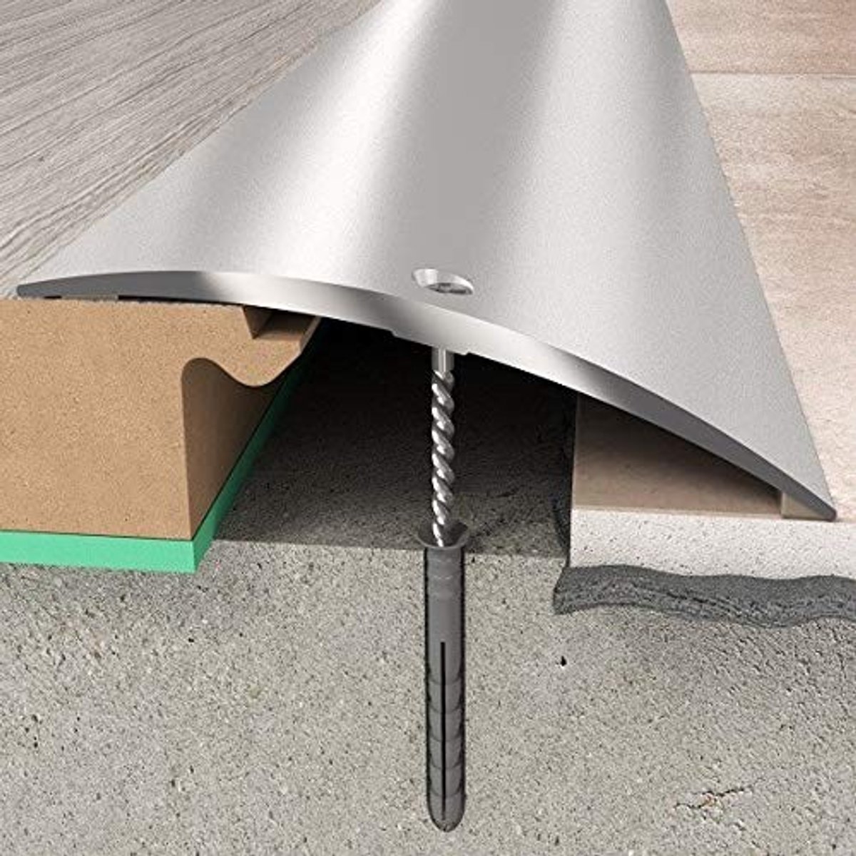 Overgangsprofiel - Aluminium - 70 x 930 mm - Zilver