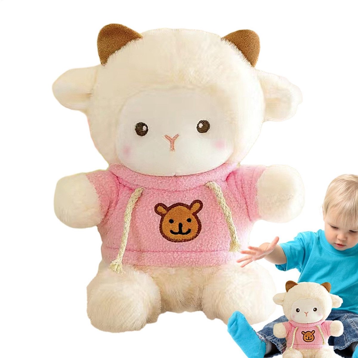 Gevulde Pluche Schapenknuffel - Huidvriendelijk Roze