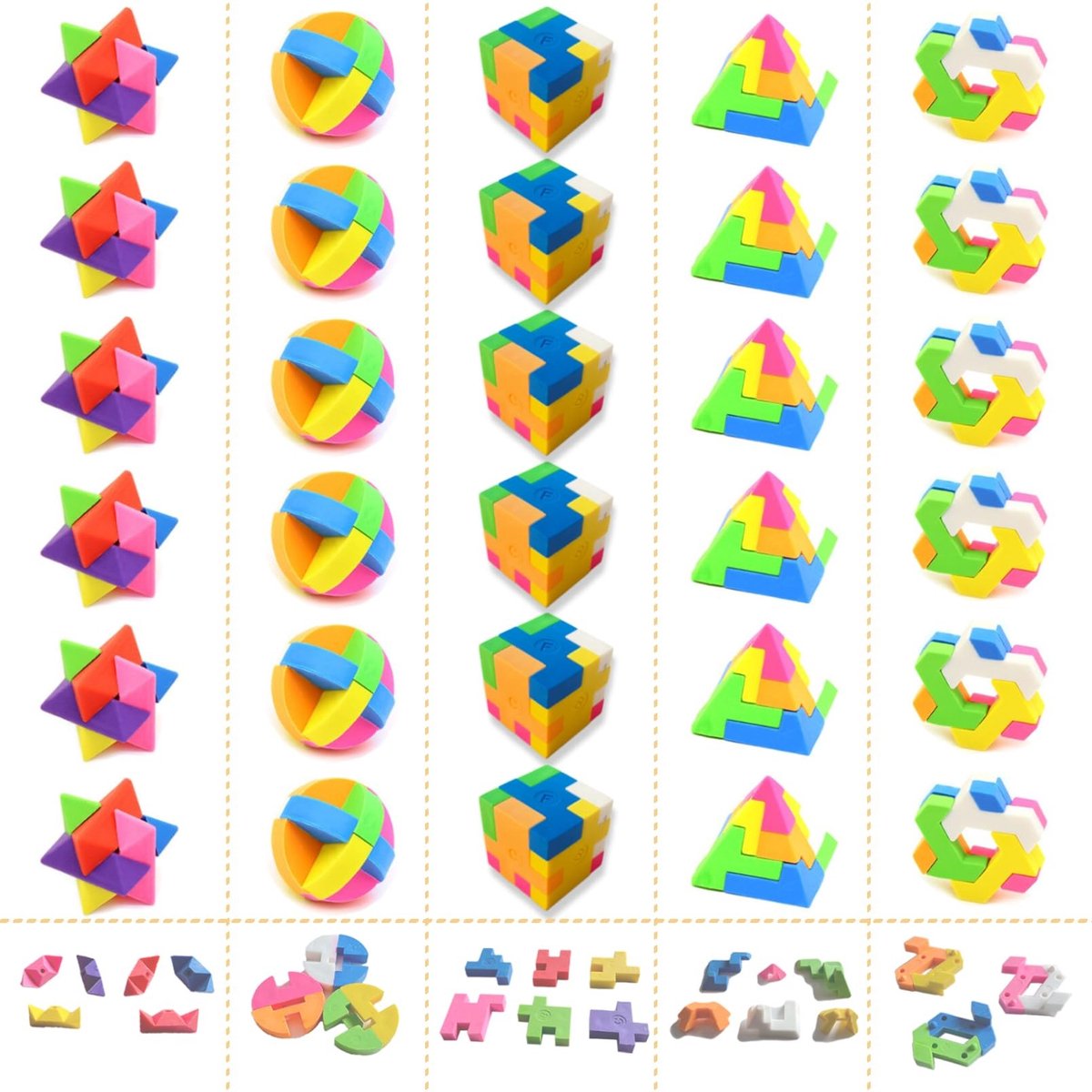 Gum voor Kinderen - Geometrische Puzzel met 30 Stukken
