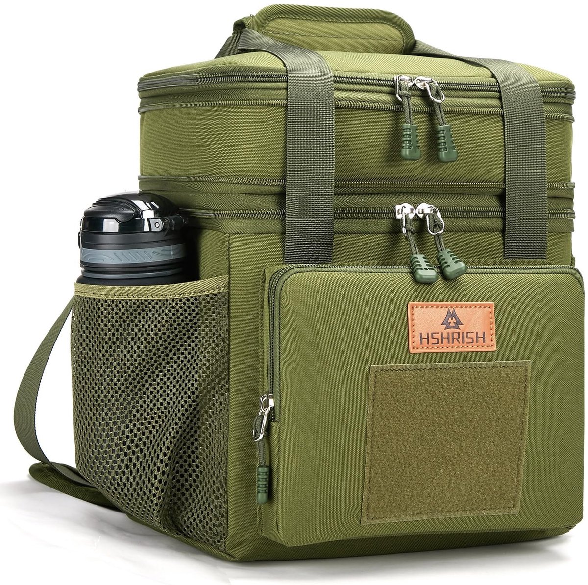 Koeltas met Compartiment - 22 Liter - Waterdicht - Army Groen