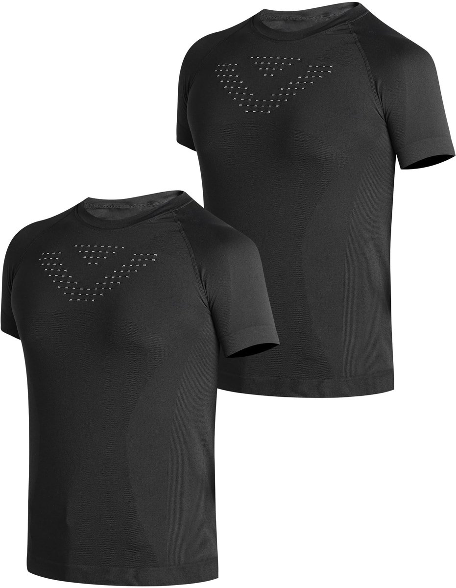 Compressieshirt voor heren - Licht en ademend - Zwart - 2 stuks