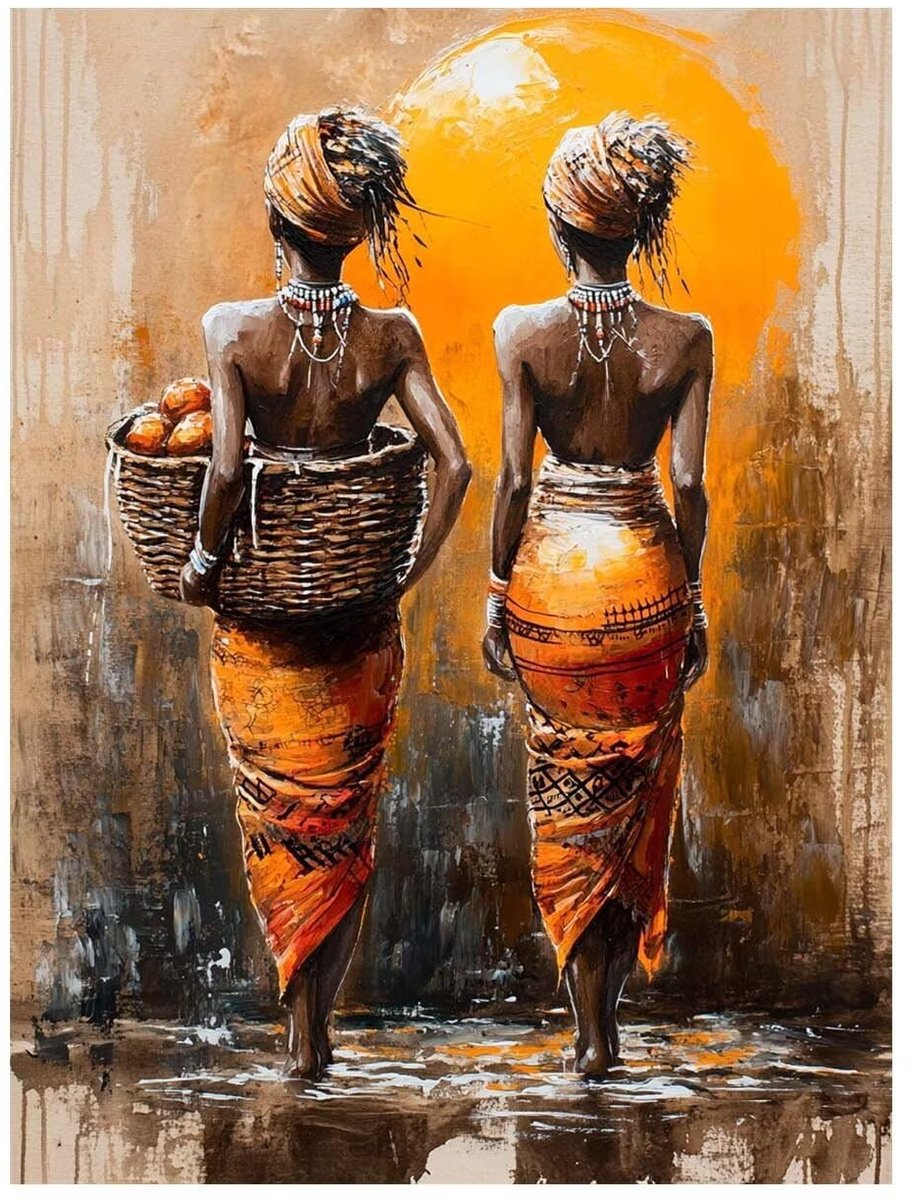 Schilderen op nummer - Vrouw - 95 x 70 cm