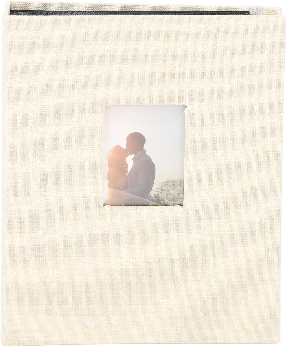 Mini Fotoalbum Boek met 208 Pockets van Katoen en Linnen voor Camera's, Perfect voor Foto's, Herinneringen en Ticketopslag