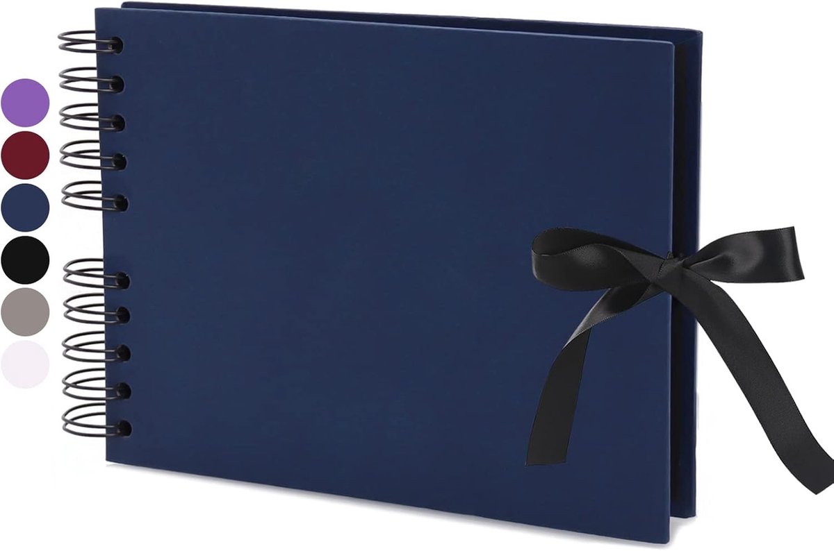 Scrapbook Kit Foto Album 24x17cm DIY met 40 Pagina's en Zijden Lint voor Creatieve Projecten