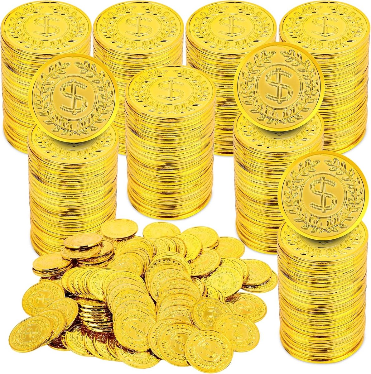 Gouden Neppenningen voor Piratenfeestjes - 300 Stuks Speelgoed, Verjaardagsdecoratie en Klaskado's