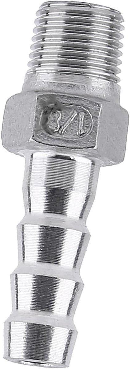 1 Stuk Raccord voor Tuinslang met Draadadapter van Roestvrij Staal SS304 1/8" tot 3/4" voor Tuinieren en Waterafvoer