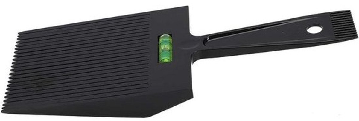 Flat Top Kam - Flattopper Kam - Nauwkeurig Knippen - Ingesloten Waterpas - 29 x 11 x 3 cm - Zwart