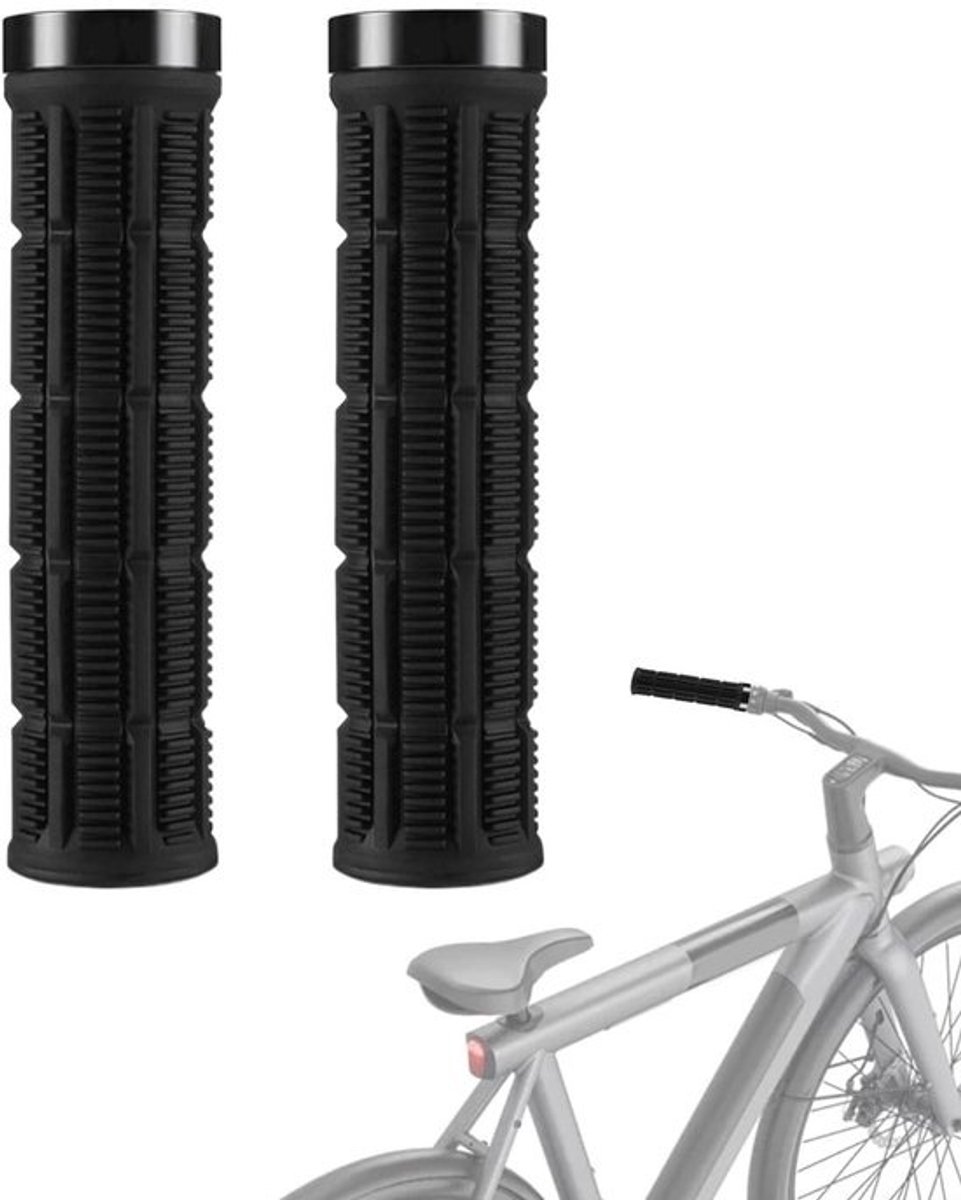 Fiets Handvat Covers - Stuur Protector - Veilig Fietsen - Twisted Grip Innovatie - 13 cm - Zwart