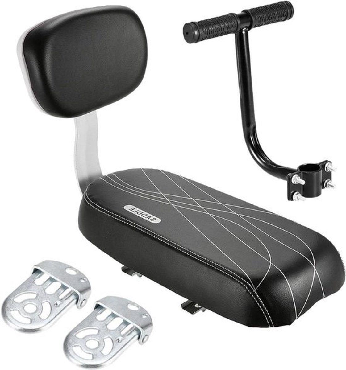 Kinderfietsstoeltje - Passagierszadelset - Veilig Fietsen - Veelzijdige Passagiersset - 373 x 216 x 194 cm - Zwart