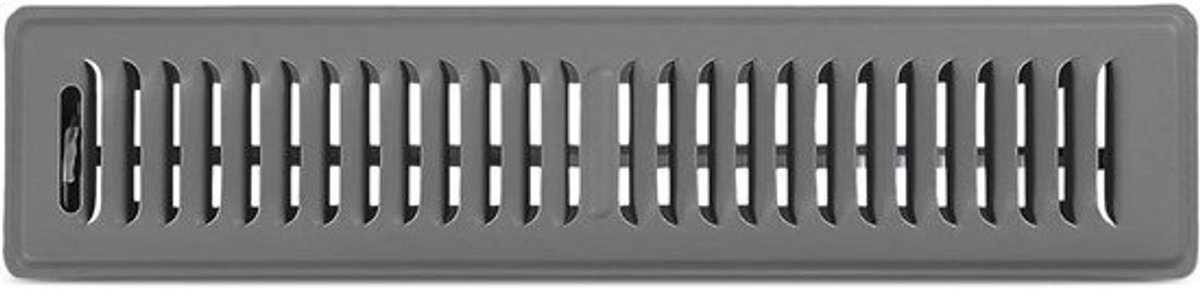 Vloerregister - Ventilatierooster Vloer - Efficiënte Luchtcirculatie - Stille Werking - 2x14 inch - Stormgrijs