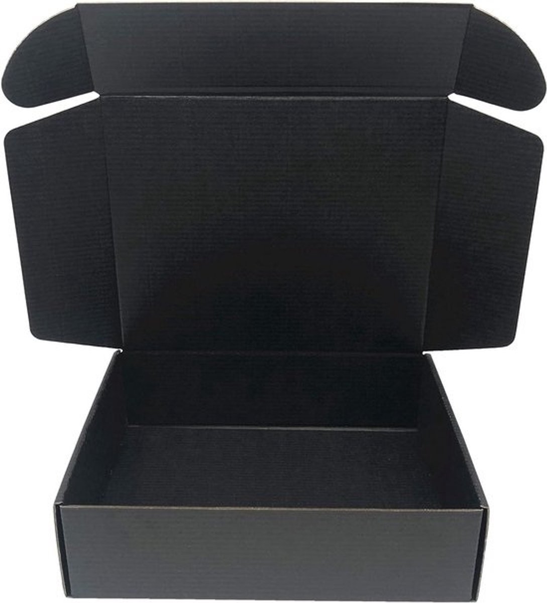 Kartonnen Verzenddozen - Mailers Opbergdozen - Kleine Items Verzenden - Stevig Golfkarton - 12 x 8 x 3 Inch - Zwart