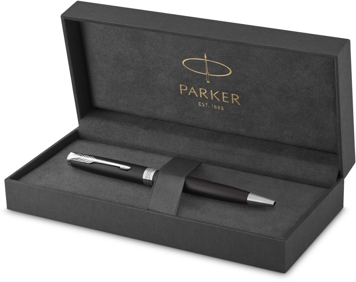Balpen - Matte zwarte afwerking met palladium rand
