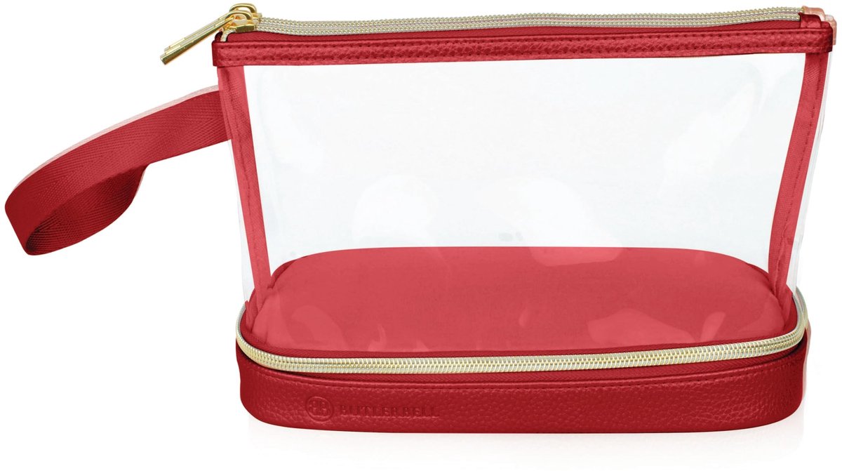 Toilettas Transparant - 1 Liter - Rood