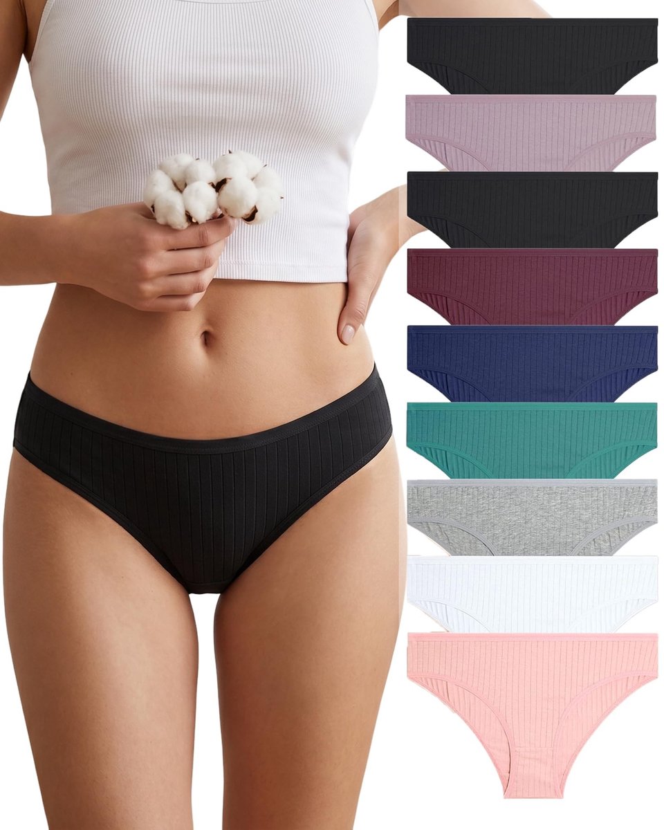 Dames Katoenen Ondergoed - Lage Taille - Zacht en Ademend - Maat S-3XL