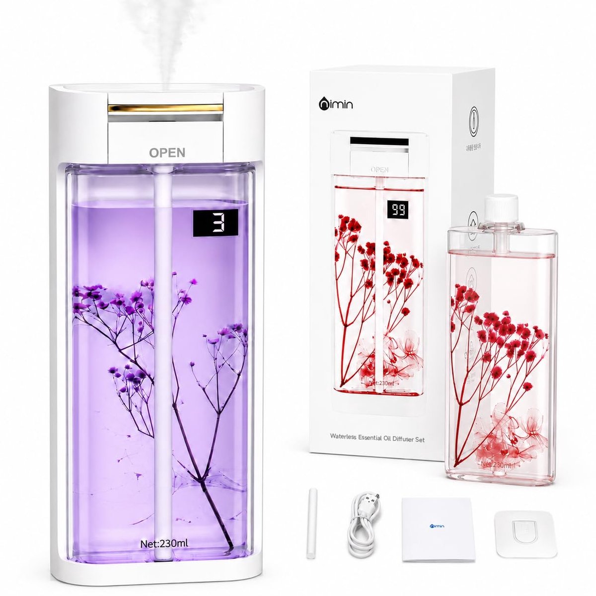 2-in-1 Aroma Diffuser voor Muur en Tafel - 4 Timerinstellingen