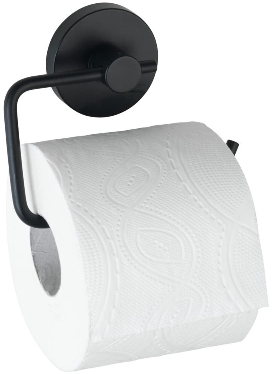 Toiletpapier Houder zonder Boren - Zwart
