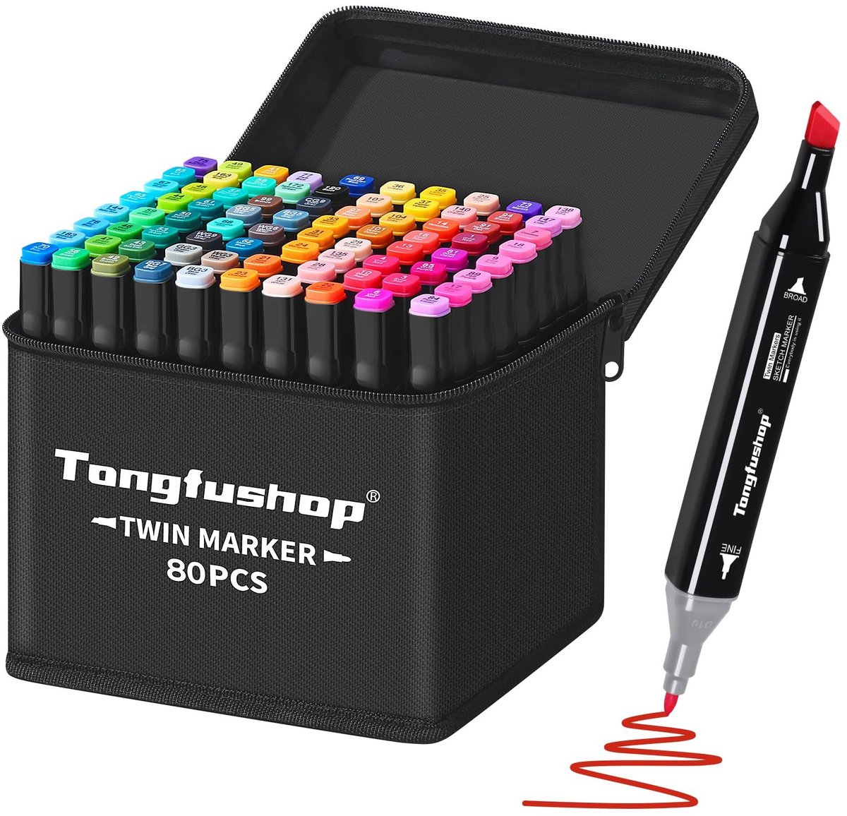Alcohol Marker Set - 80 Kleuren - Sneldrogend