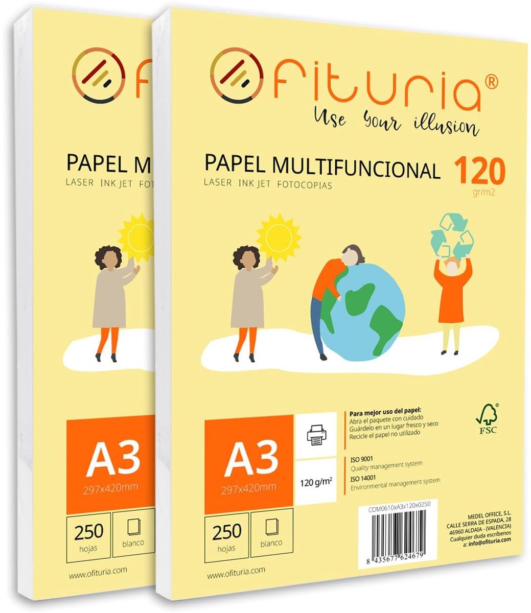 A3 Papier 120 g - 500 Vellen Wit