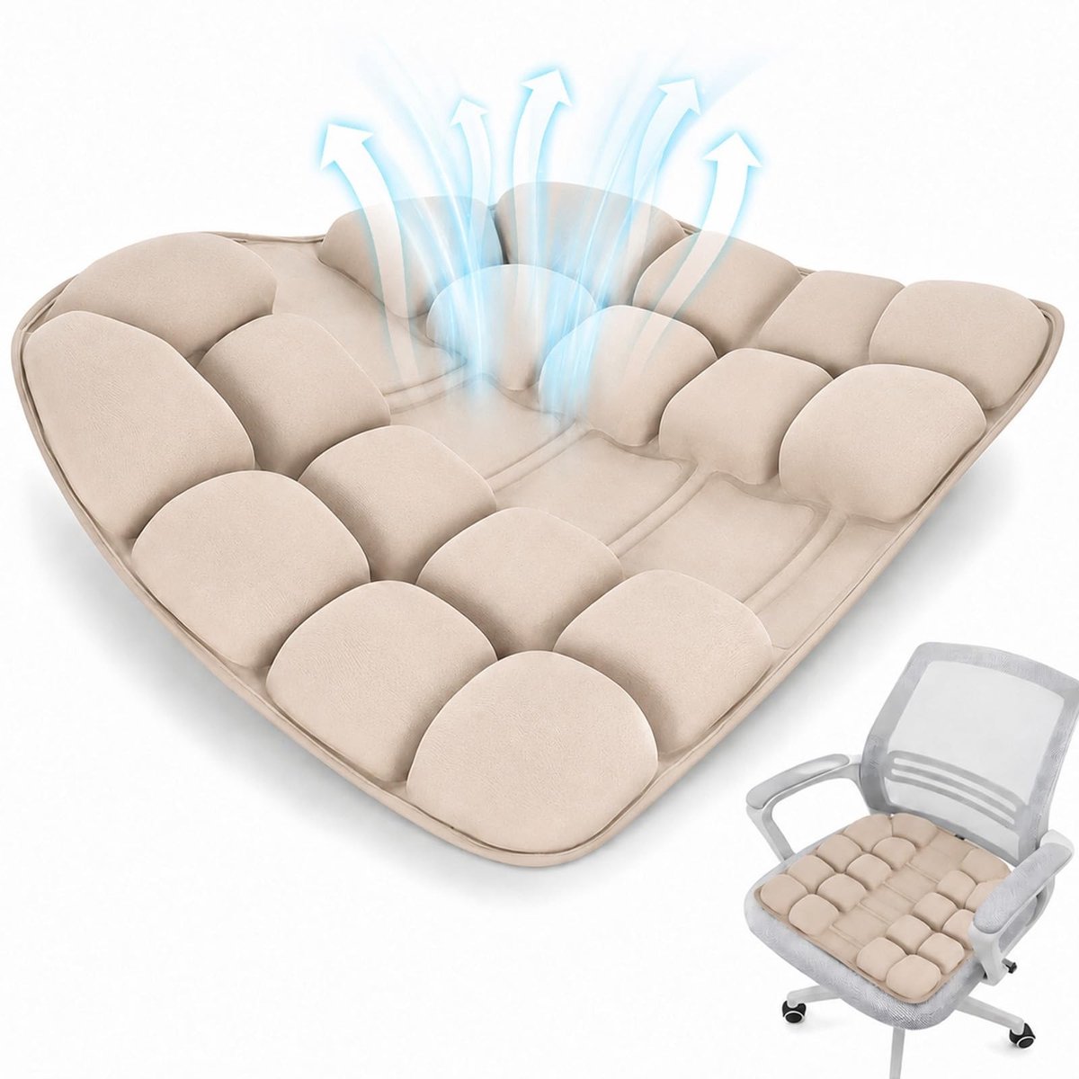 Ergonomische Opblaasbare Zitkussen - Coccyx Ondersteuning - 44 x 42 cm