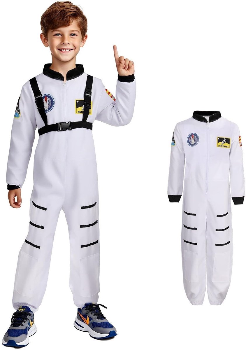 Astronautenkostuum voor Kinderen - Wit - Geschikt voor Feestjes