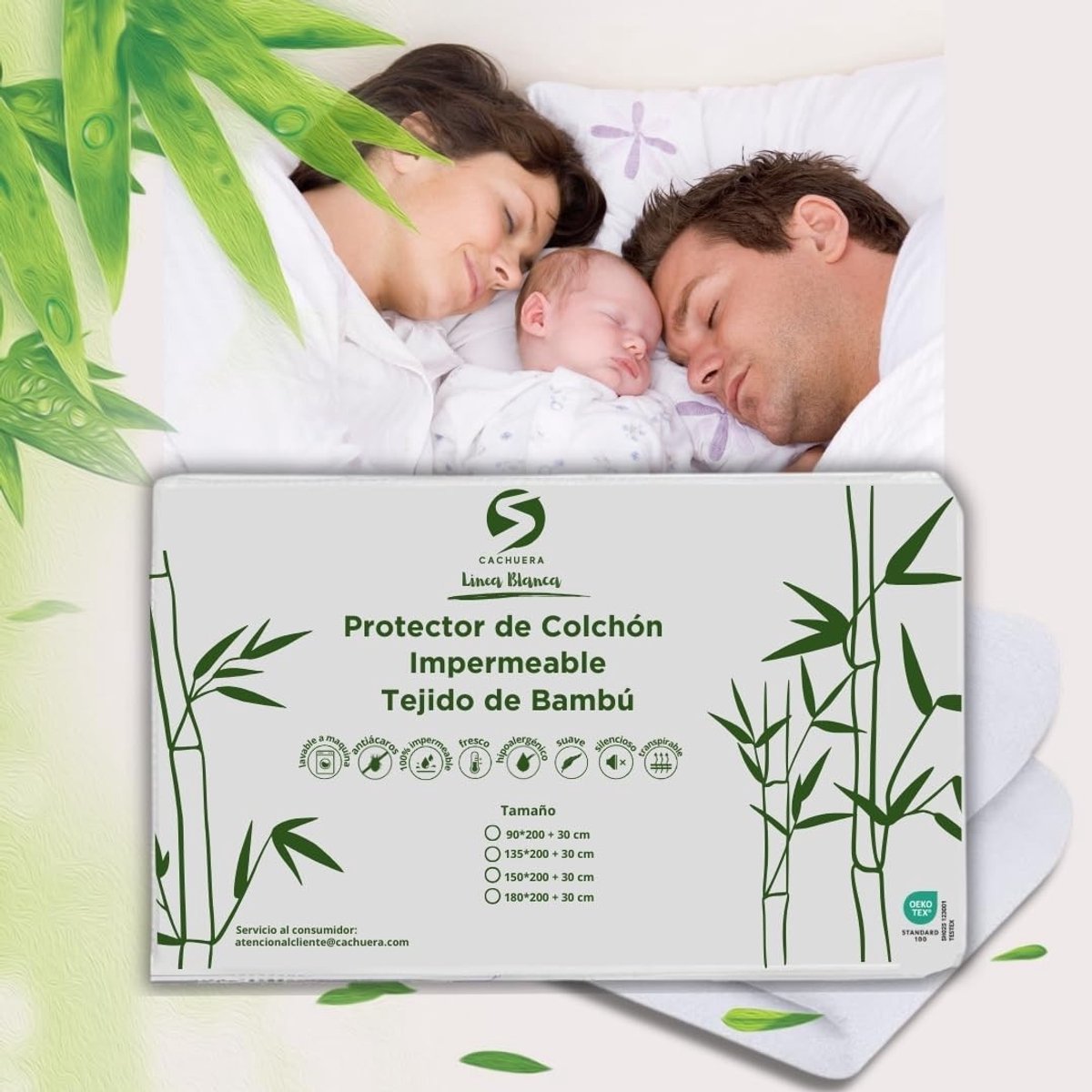 Matrasbeschermer Bamboe 150x190/200cm - Waterdicht en Ademend