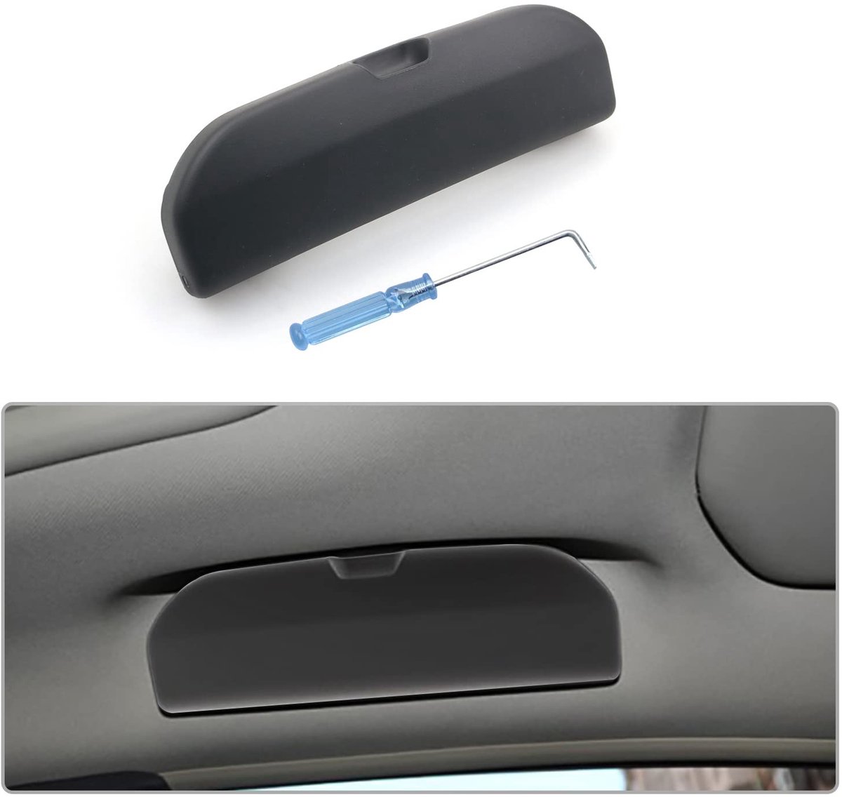 Zonnebrilhouder voor Peugeot 3008/5008/208/2008/GT/308SW/508 - Zwart