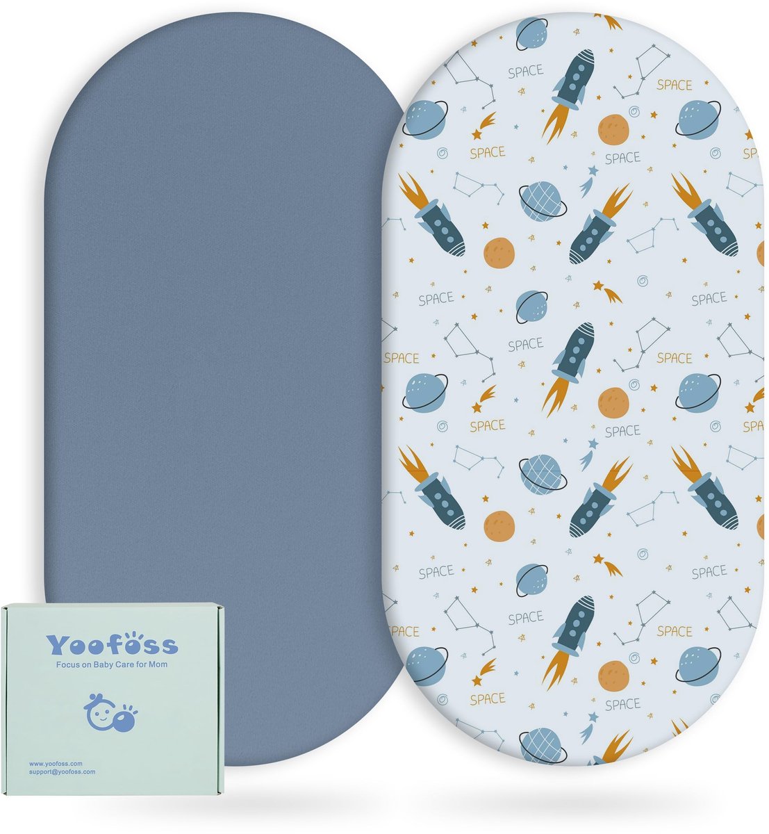Baby Fitted Sheet Set - Geschikt voor matrassen 38x77 tot 40x90 cm