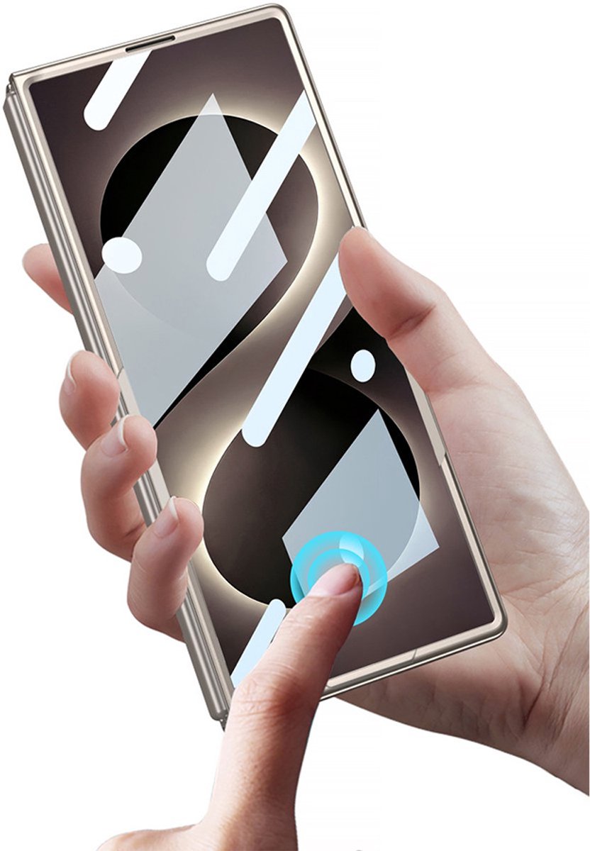 CaseMania Backcase hoesje geschikt voor Samsung Galaxy Z Fold 8 Ultra - Grijs - TPU (Zacht) - Ultra Dun - Ingebouwde Screen Protector Fingerprint Compatible