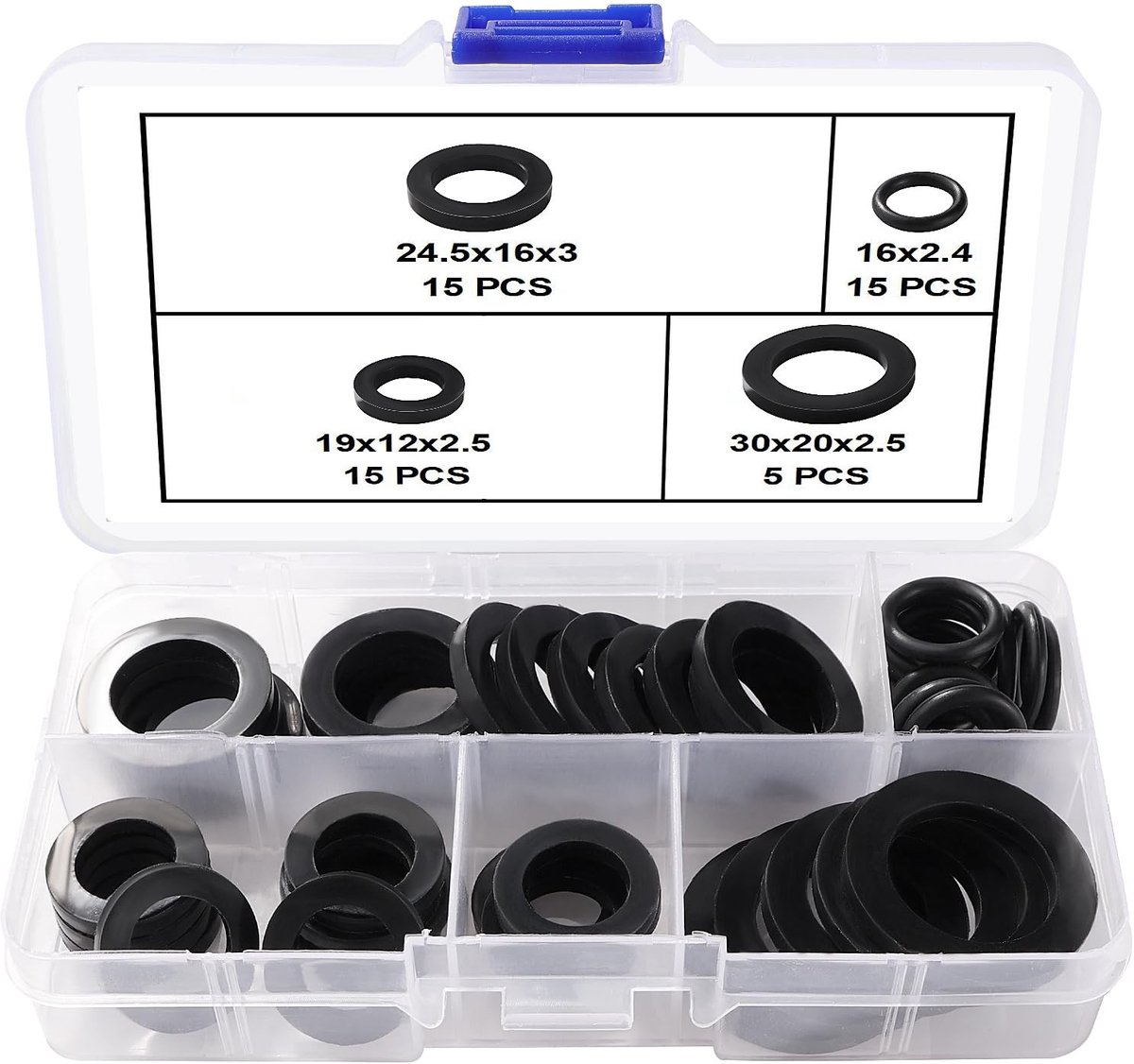 Set van 50 Rubber O-Ringen voor Waterkranen en Tuinslangen, Sealing Gaskets voor Douche en Sanitair, Ideaal voor Waterdicht Aansluitingen