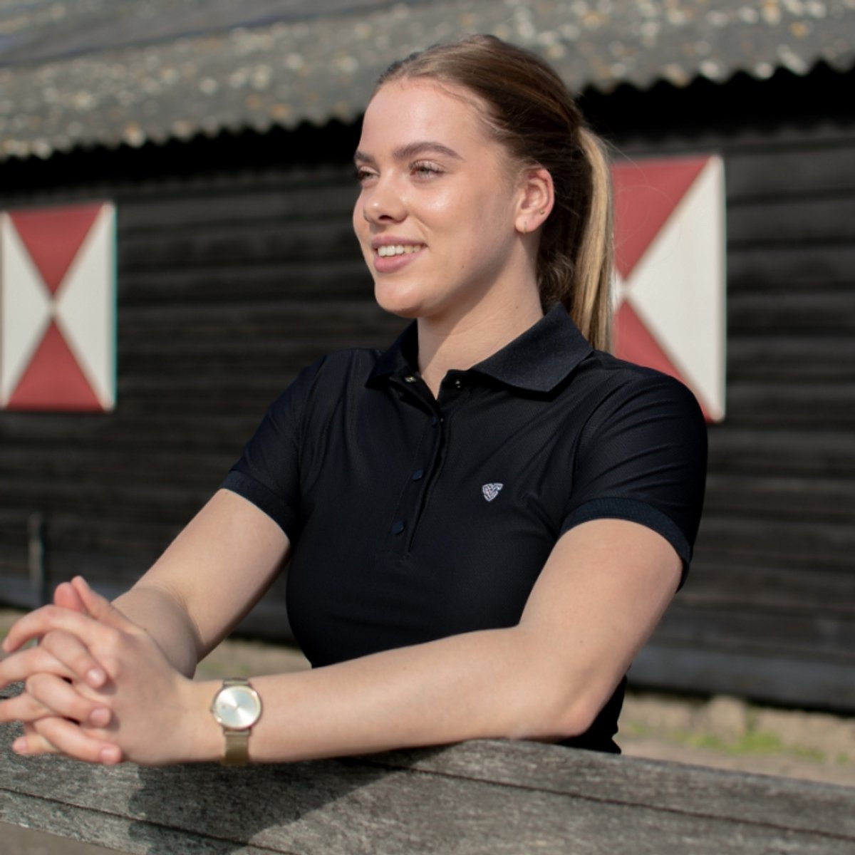 Shirt Vincere Technical Pique Polo Women - 38/M - Black