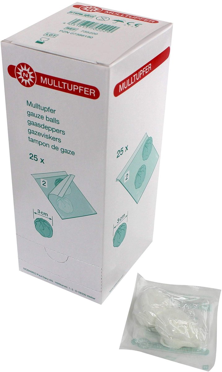 Dailygoods - Steriele Gaas Wattenstaafjes - 50 Stuks in 25 Sets voor Wondverzorging