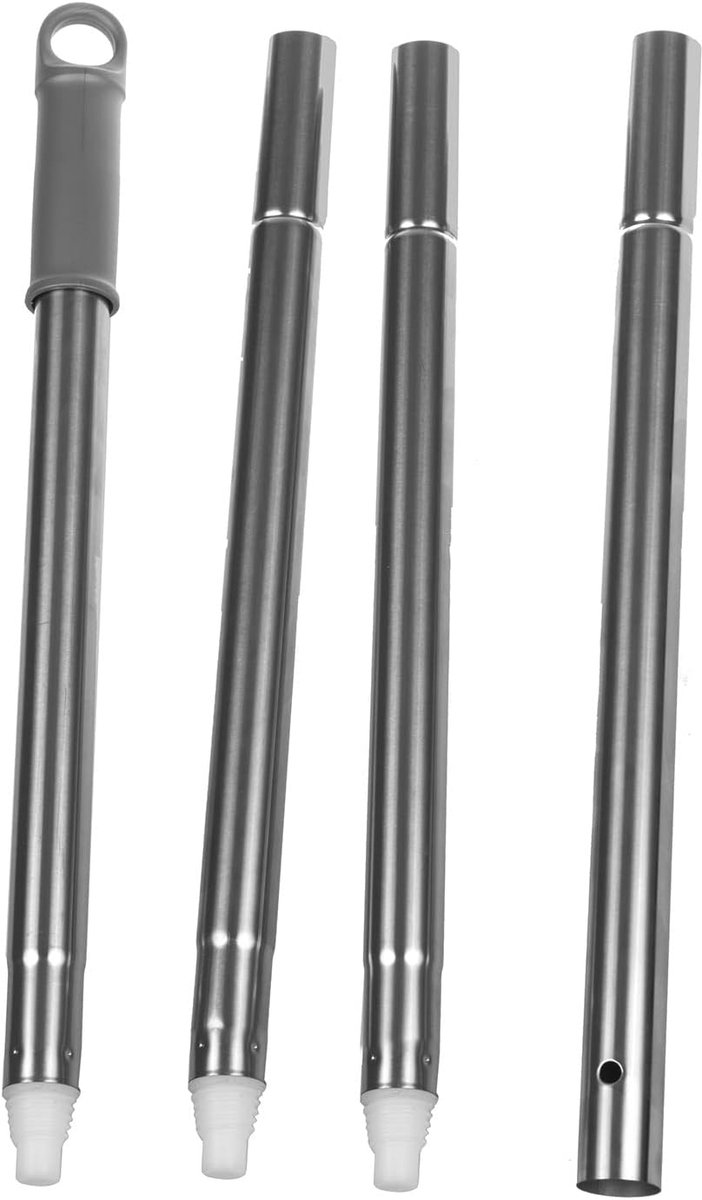 Vervangende Steel - Moppensteel Telescoop - Vloeren Schoonmaken - Verstelbare Lengte - 102-130 cm - Rood