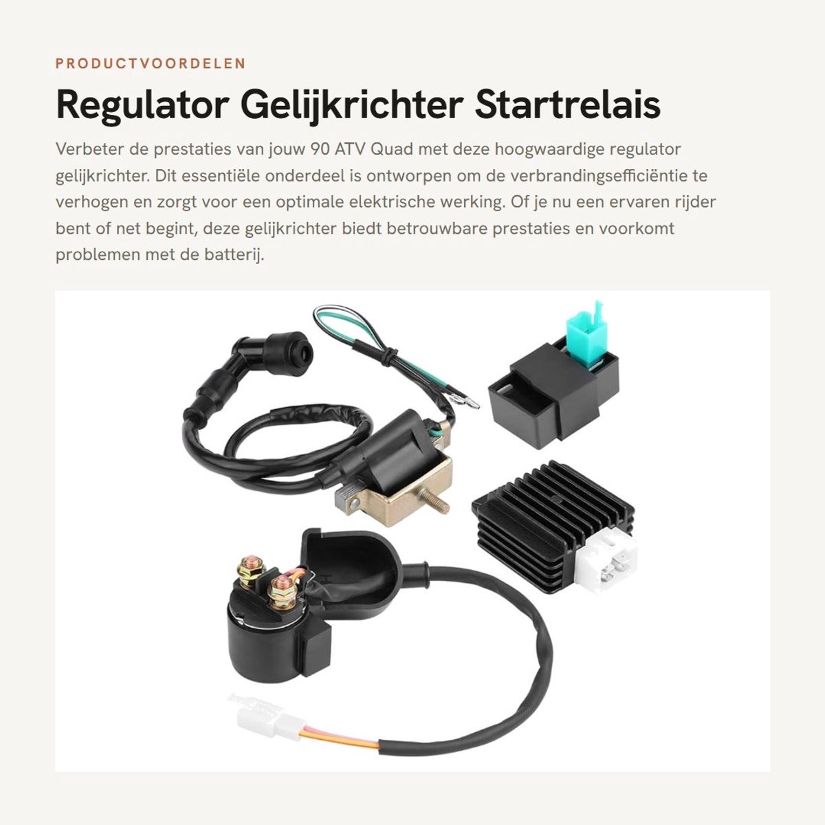 Dailygoods - Regulator Gelijkrichter - Startrelais Ontstekingsonderdelen - Verbeterde elektrische prestaties - Compact formaat - Betrouwbare gelijkric...