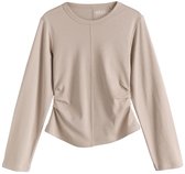 Next - Dames - Top met aangesnoerde taille en lange mouwen - Bruin
