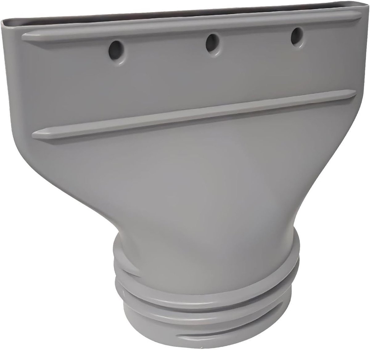Airco Slang Adapter Rond naar Plat – Voor Mobiele Airco – Geschikt voor 13 cm en 15 cm Slangen – Rechtsdraaiende Schroefdraad – ABS – 1 Stuk