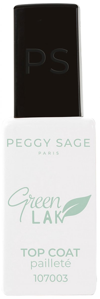 Peggy Sage Green Lak Top Coat LED Glitter 10 ml