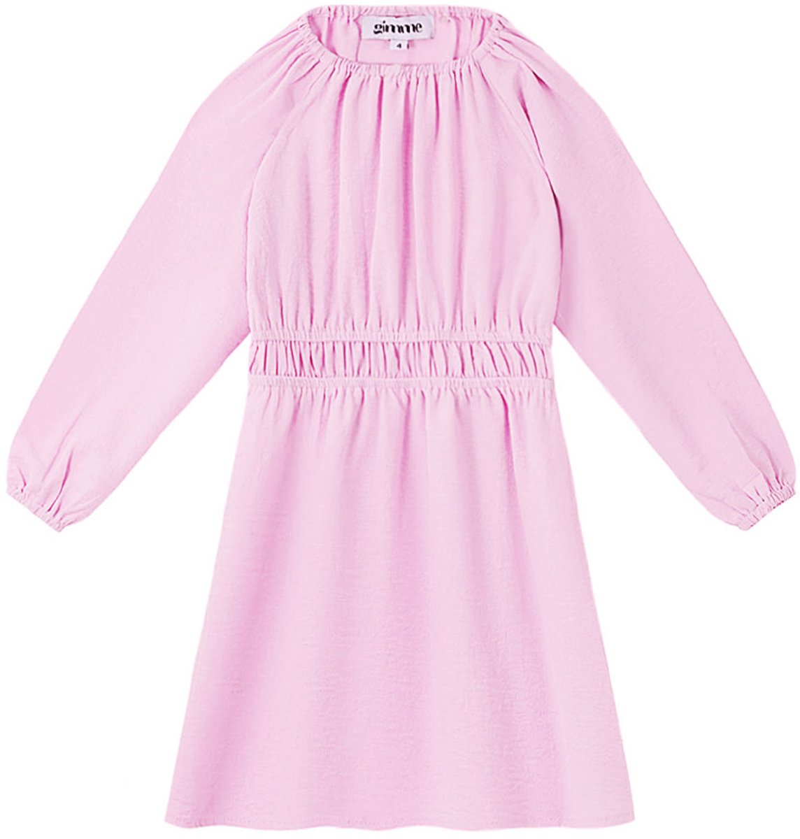 Minimalistische Polyester Kinderjurk met Plooien - 8 Jaar