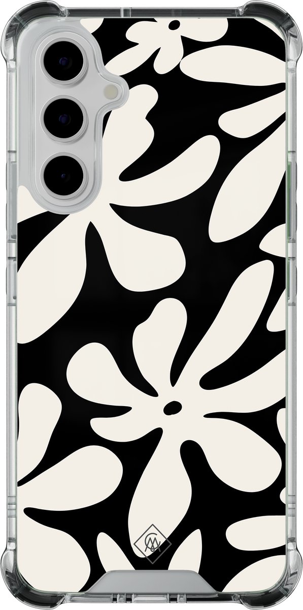 Casimoda® hoesje - Geschikt voor Samsung Galaxy A55 - Noir Bloom - Shockproof case - Extra sterk - - Multi, Transparant